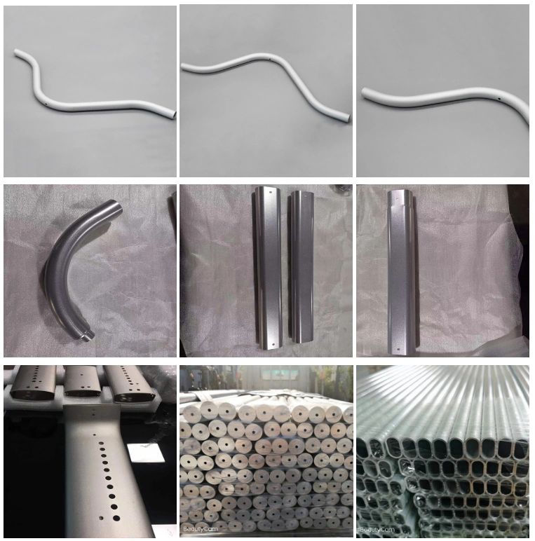 Aluminum Oval Tube Connectors Hollow Tubes Custom Bending Tubes